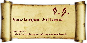 Vesztergom Julianna névjegykártya